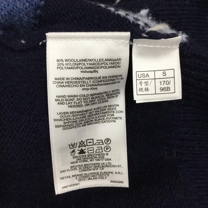 ブルックスブラザーズ BROOKS BROTHERS ニット、セーター 長袖 長袖ニットカットソー ニット セーター ジップアップネックニット S チェック マルチカラー / マルチカラー /  メンズ USED 古着 中古 10113542