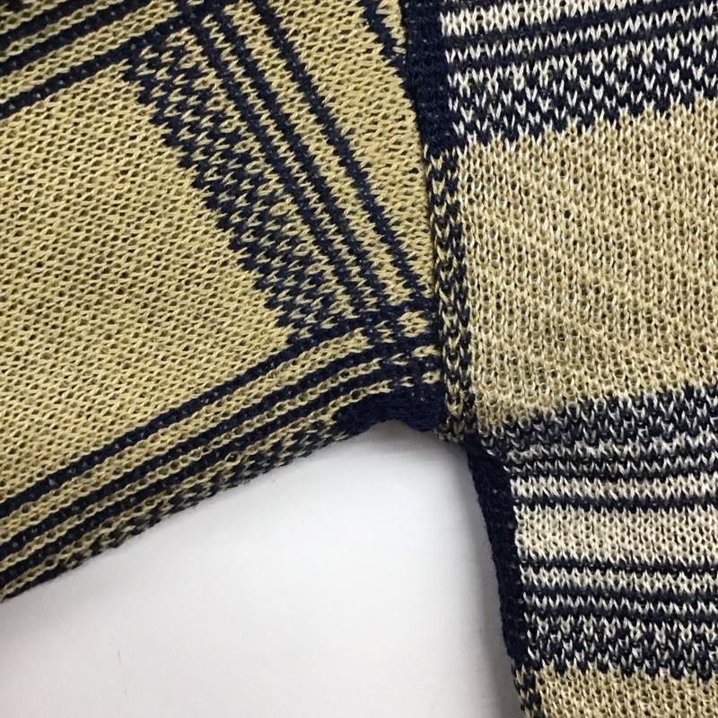 ムルーア MURUA ニット、セーター 長袖 011540503901 スタンドネック FREE チェック ベージュ / ベージュ / X 白 / ホワイト / X 紺 / ネイビー /  レディース USED 古着 中古 10146402