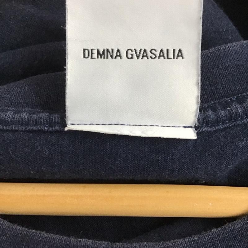 ヴェトモン VETEMENTS Tシャツ 半袖 半袖カットソー プリントTシャツ クルーネックカットソー プリント 紺 / ネイビー /  メンズ USED 古着 中古 10142883