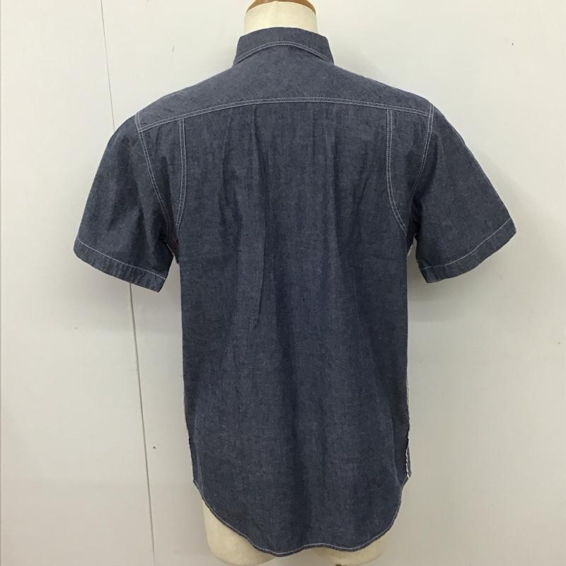 サイラス SILAS シャツ、ブラウス 半袖 10112403 M 無地 紺 / ネイビー /  メンズ USED 古着 中古 10116464