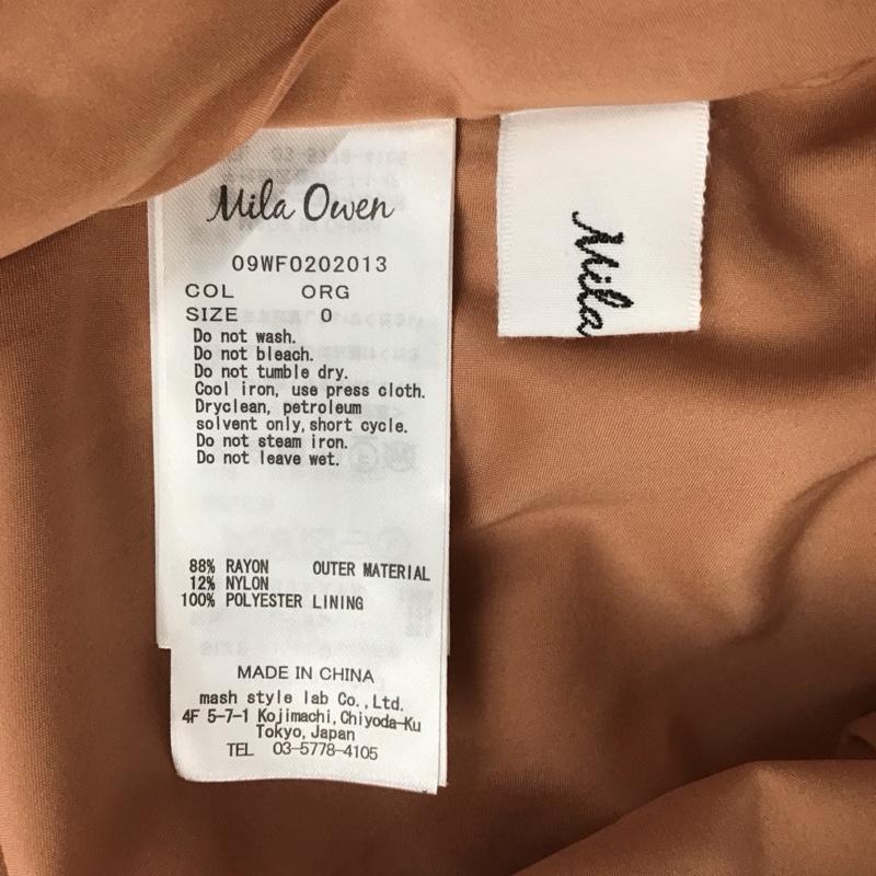 ミラオーウェン Mila Owen ワンピース ロングスカート 09WF0202013 Vネックウエストタックマキシワンピース 0 無地 橙 / オレンジ /  レディース USED 古着 中古 10116484