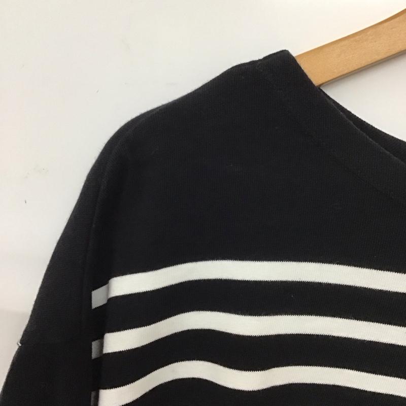 アーバンリサーチ URBAN RESEARCH Tシャツ 半袖 半袖カットソー プリントTシャツ クルーネックカットソー M ボーダー柄 白 / ホワイト / X 黒 / ブラック /  メンズ USED 古着 中古 10129474
