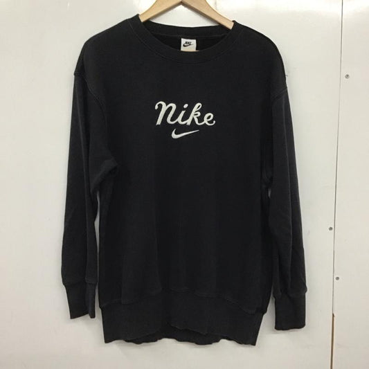 ナイキ NIKE トレーナー 長袖 DZ4626-010 スウェット W NSW CREW OS VSPT 裏起毛 S ロゴ、文字 黒 / ブラック /  レディース USED 古着 中古 10138502