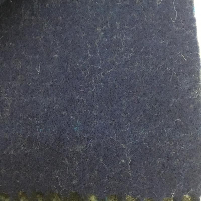 ビームス BEAMS マフラー マフラー ウール フリンジ チェック 灰 / グレー / X 青 / ブルー / X 紺 / ネイビー /  メンズ USED 古着 中古 10130582