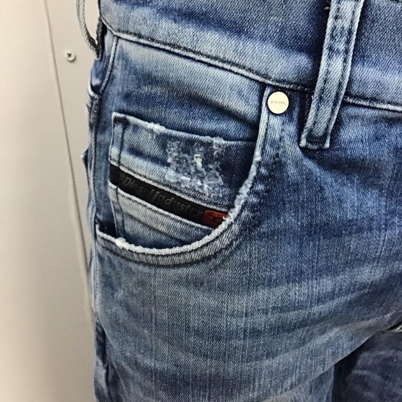 ディーゼル DIESEL パンツ デニム、ジーンズ デニムパンツ スリムパンツ カジュアルパンツ ストレッチパンツ 無地 インディゴ / インディゴ /  レディース USED 古着 中古 10115952