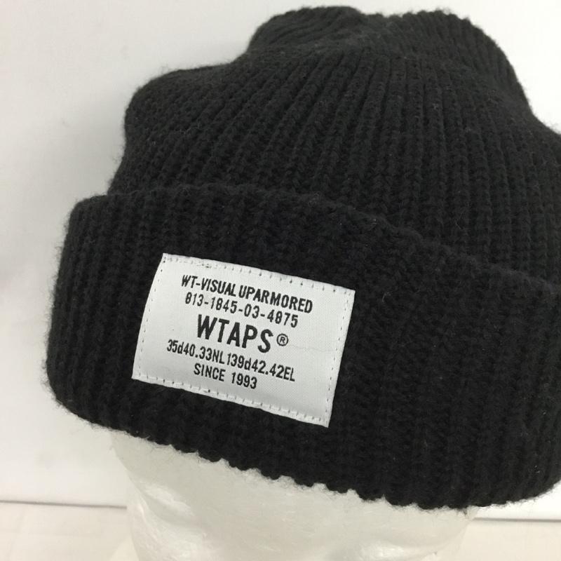 ダブルタップス WTAPS 帽子 ニット帽 232MADT-HT03 ビーニー ロゴ、文字 黒 / ブラック /  メンズ USED 古着 中古 10144426