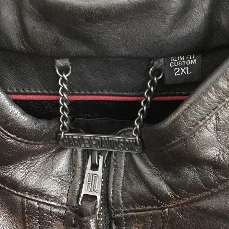 ハーレーダビッドソン Harley-Davidson ジャケット、上着 ジャンパー、ブルゾン レザージャケット ジップアップジャケット ジャンパー アウター 古着 ヴィンテージ XXL 無地 茶 / ブラウン /  メンズ USED 古着 中古 10106774