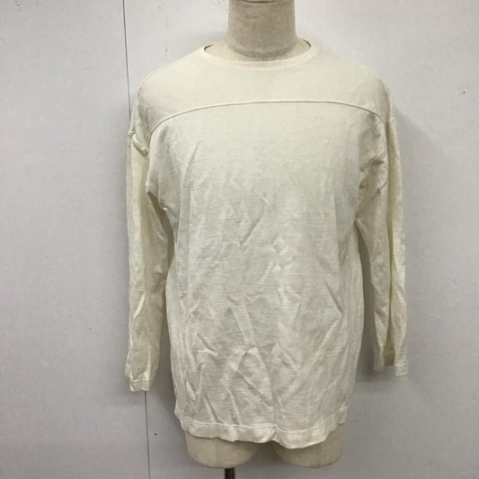 アーミィ armi カットソー 長袖 ロンT ウール混 コットン クルーネック 4 無地 オフホワイト / オフホワイト /  メンズ USED 古着 中古 10119835