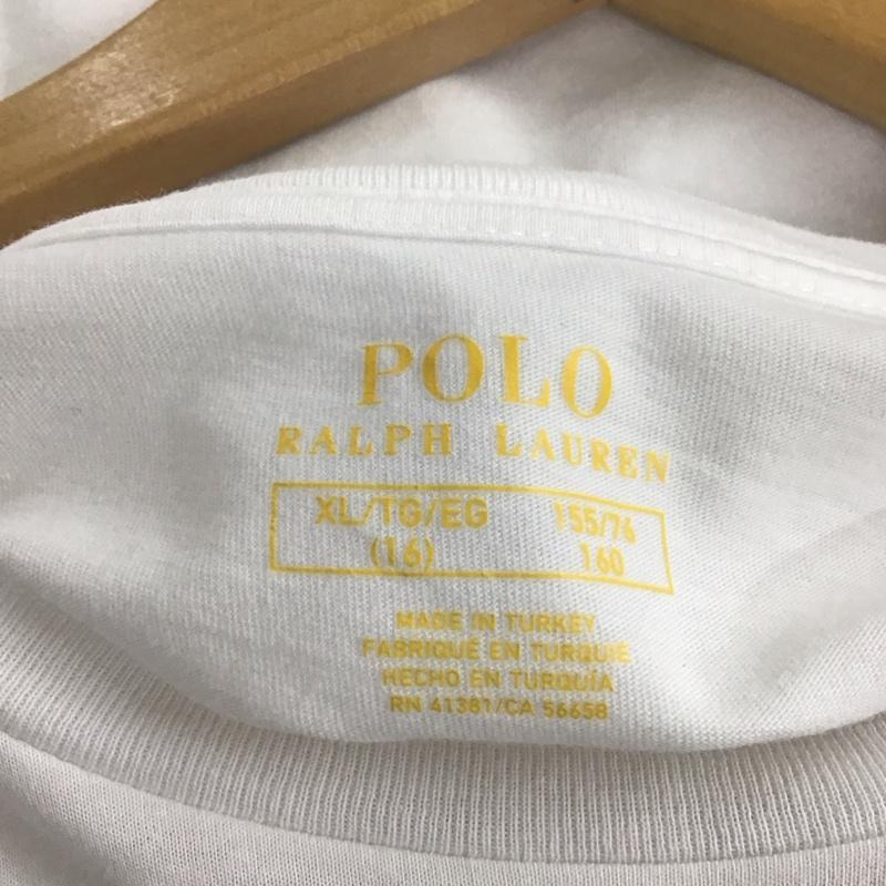 ポロラルフローレン POLO RALPH LAUREN Tシャツ 半袖 160cm ロゴ、文字 X プリント 白 / ホワイト /  ガールズ USED 古着 中古 10140366