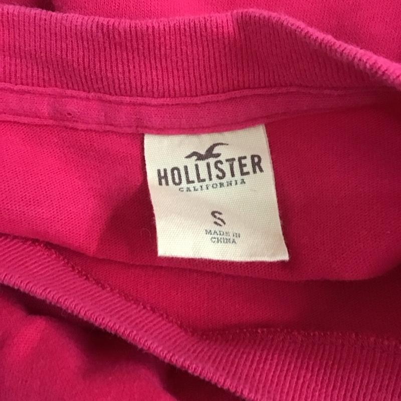 ホリスター Hollister Tシャツ 半袖 クルーネック プリント S ロゴ、文字 マゼンタ / マゼンタ /  メンズ USED 古着 中古 10106950