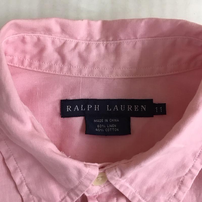 ラルフローレン RALPHLAUREN シャツ、ブラウス 長袖 コットン リネン 無地 桃 / ピンク /  メンズ USED 古着 中古 10116480