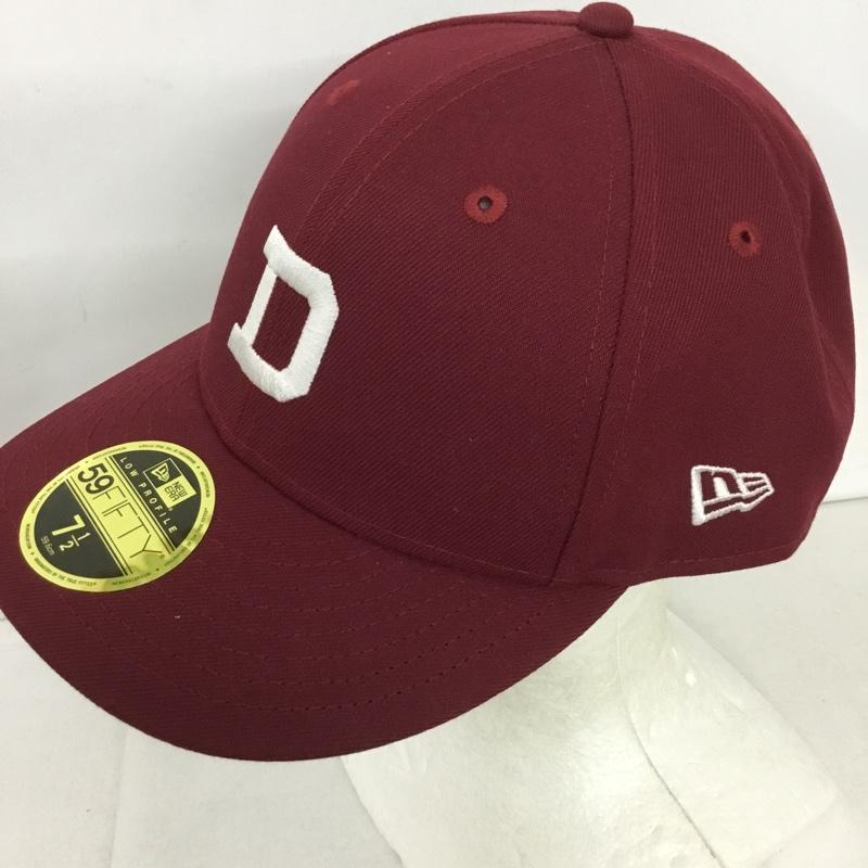 ディセンダント DESCENDANT 帽子 キャップ 59FIFTY NEW ERA 59.6cm ロゴ、文字 えんじ / ワインレッド /  メンズ USED 古着 中古 10131700