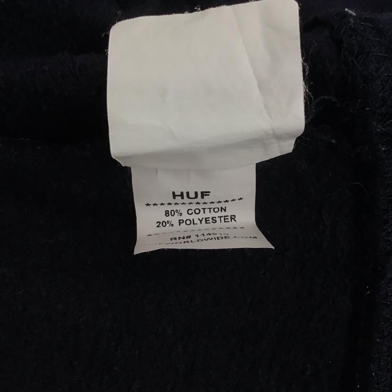 ハフ HUF カットソー 長袖 長袖カットソー プリントカットソー クルーネック M ロゴ、文字 紺 / ネイビー /  メンズ USED 古着 中古 10147621