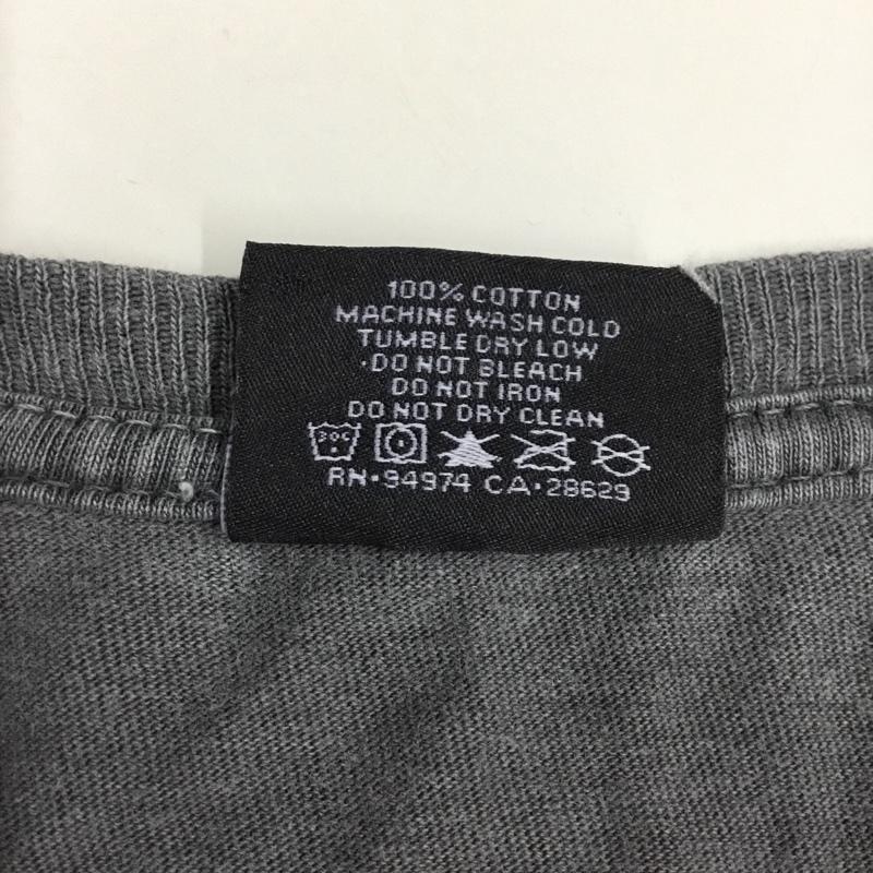 ステューシー STUSSY Tシャツ 半袖 クルーネック M ロゴ、文字 チャコールグレー / チャコールグレー /  メンズ USED 古着 中古 10119171