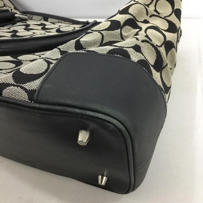 コーチ COACH トートバッグ トートバッグ H2J-6086 シグネチャー 総柄 黒 / ブラック /  レディース USED 古着 中古 10137428