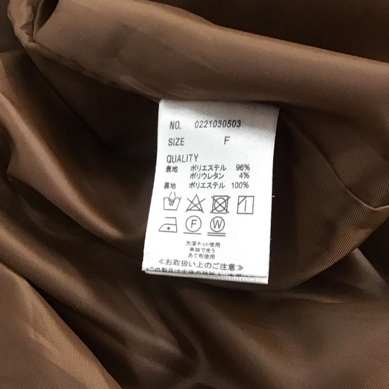 ラウジー lawgy ジャケット、上着 ジャケット、ブレザー 0221030503 ロング丈 FREE 無地 茶 / ブラウン /  レディース USED 古着 中古 10142227