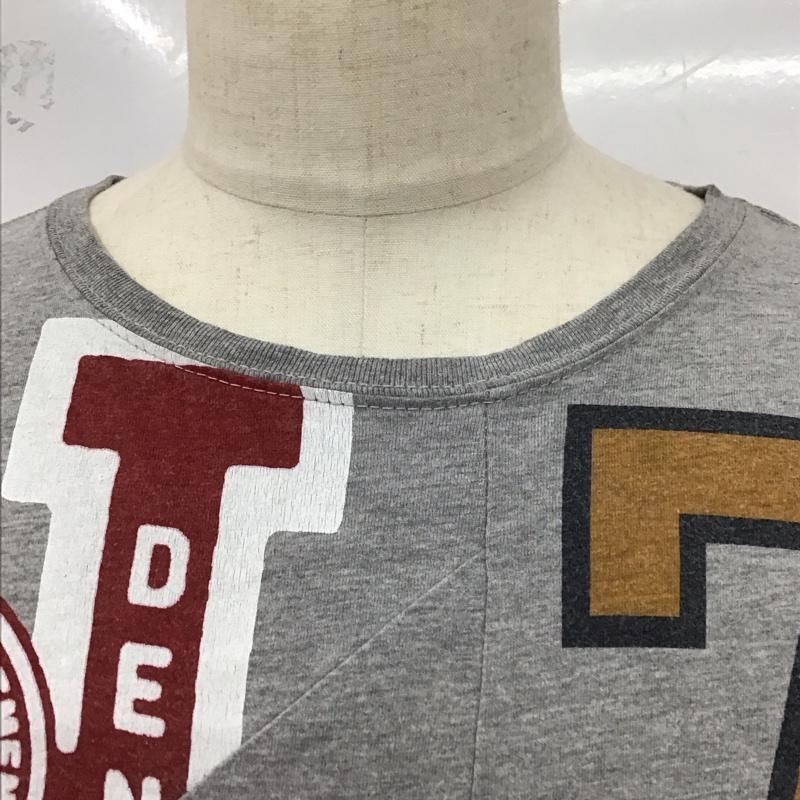 トミーヒルフィガー TOMMY HILFIGER Tシャツ 半袖 クルーネック L 総柄 灰 / グレー /  メンズ USED 古着 中古 10123301