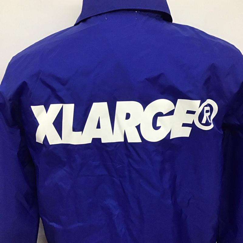 エクストララージ XLARGE ジャケット、上着 ジャケット、ブレザー ナイロンジャケット カラージャケット 前ボタンジャケット M ロゴ、文字 青 / ブルー /  メンズ USED 古着 中古 10123886