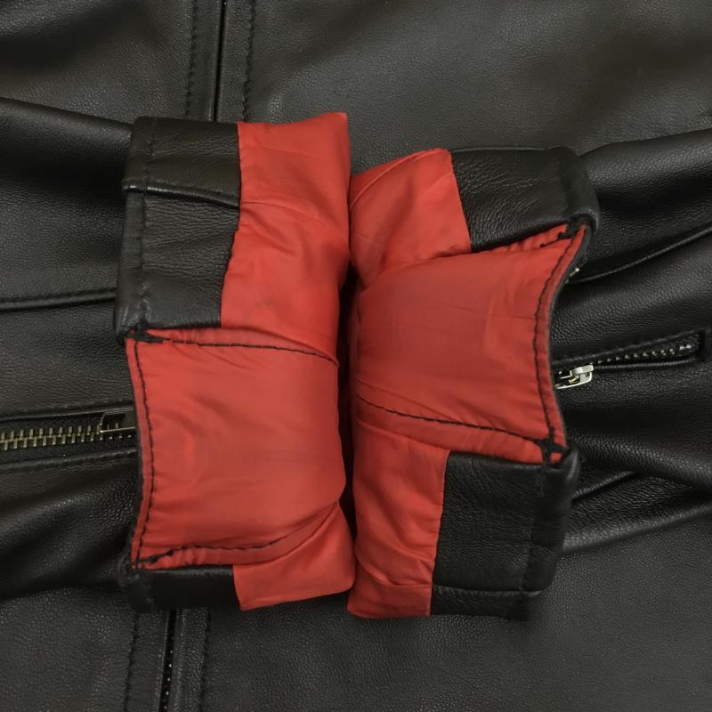 サイコバニー Psycho Bunny ジャケット、上着 レザージャケット エンボスロゴ フーデッド レザー ブルゾン 羊革 L ロゴ、文字 黒 / ブラック /  メンズ USED 古着 中古 10107277