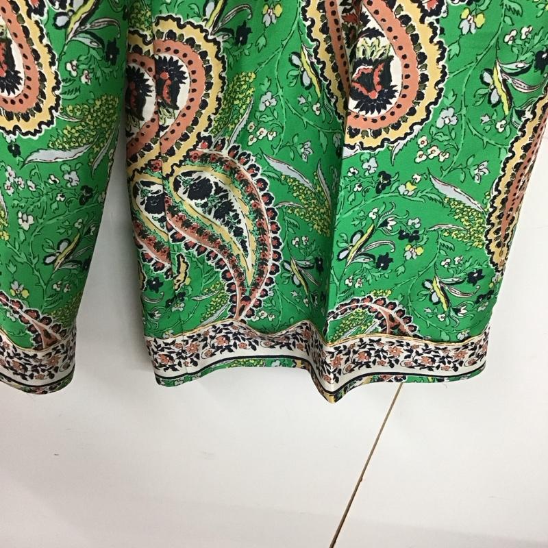 ザラ ZARA パンツ スラックス S 総柄 緑 / グリーン /  レディース USED 古着 中古 10140646