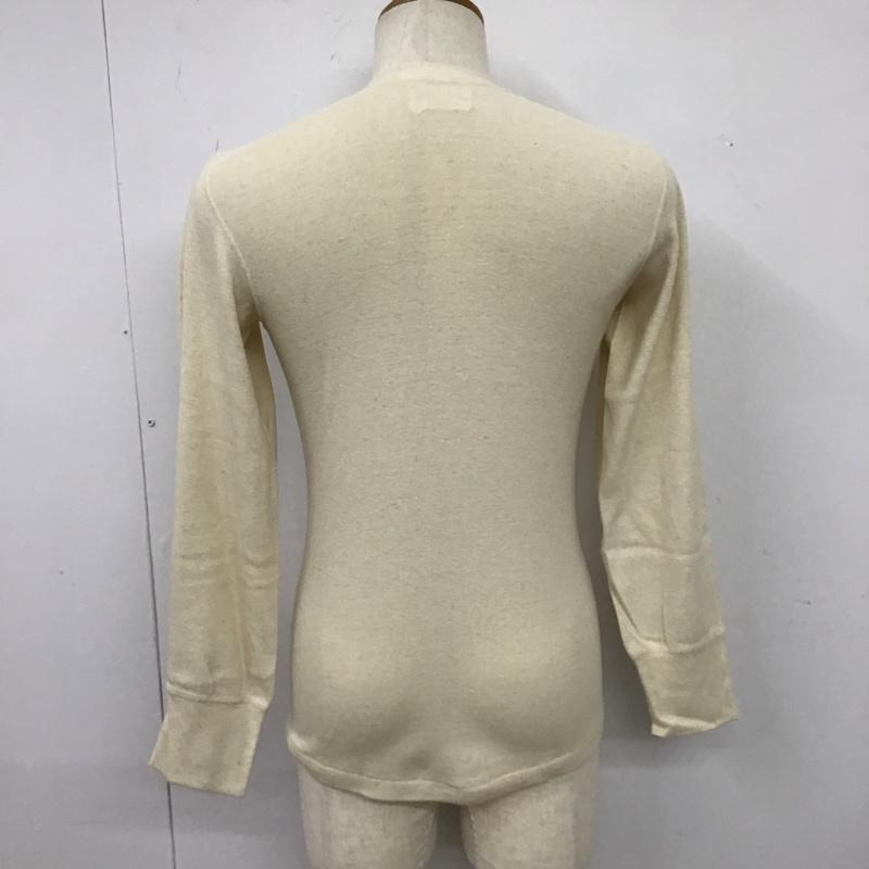 ミリタリー ミリタリー カットソー 長袖 長袖カットソー ヘンリーネックカットソー ミリタリーカットソー 古着 S 無地 ベージュ / ベージュ /  メンズ USED 古着 中古 10115950