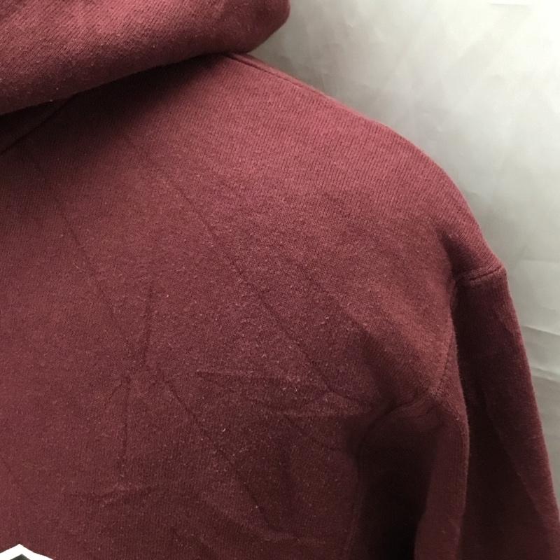 チャンピオン Champion パーカー 長袖 長袖パーカー フード付きパーカー プリントスウェット トレーナー M ロゴ、文字 えんじ / ワインレッド /  メンズ USED 古着 中古 10113530