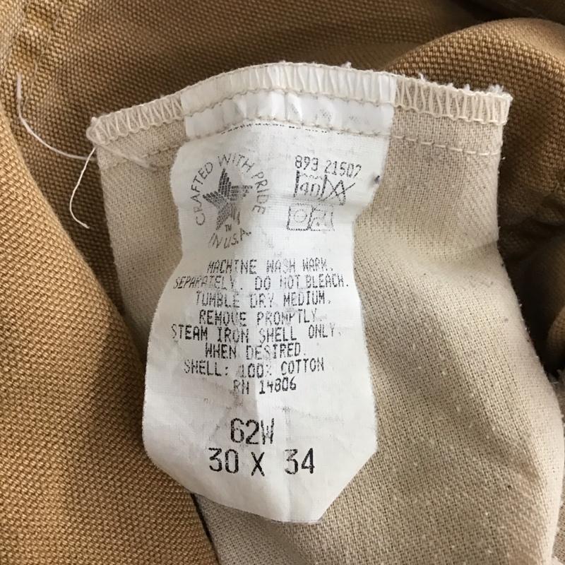 カーハート Carhartt パンツ ワークパンツ、ペインターパンツ ダブルニー 30 ×34 ロゴ、文字 キャメル / キャメル /  メンズ USED 古着 中古 10114032