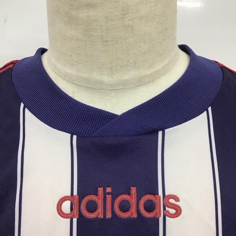 アディダス adidas カットソー 長袖 長袖カットソー スポーツウェア ロングスリーブカットソー プリントTシャツ L ストライプ マルチカラー / マルチカラー /  メンズ USED 古着 中古 10115291