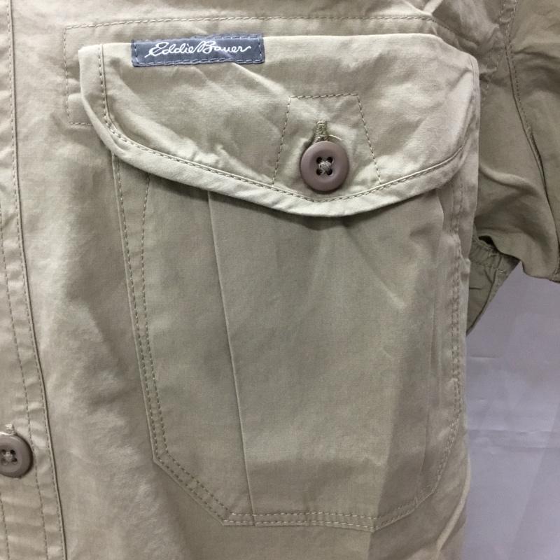 エディーバウアー Eddie Bauer シャツ、ブラウス 半袖 タグ付き ミリタリーシャツ S 無地 ベージュ / ベージュ /  メンズ USED 古着 中古 10112868