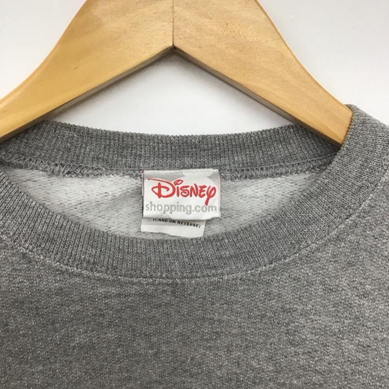 ディズニー Disney トレーナー 長袖 長袖トレーナー スウェット クルーネック プルオーバー M プリント 灰 / グレー /  メンズ USED 古着 中古 10147984