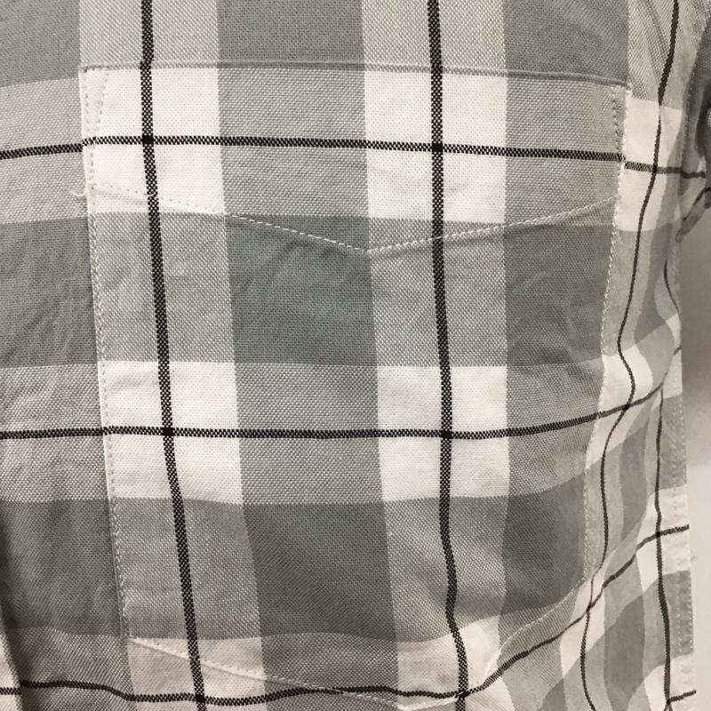 サタデーズサーフニューヨークシティー SATURDAYS SURF NYC シャツ、ブラウス 半袖 ボタンダウン 胸ポケット XS チェック 白 / ホワイト / X 灰 / グレー / X 黒 / ブラック /  メンズ USED 古着 中古 10113086