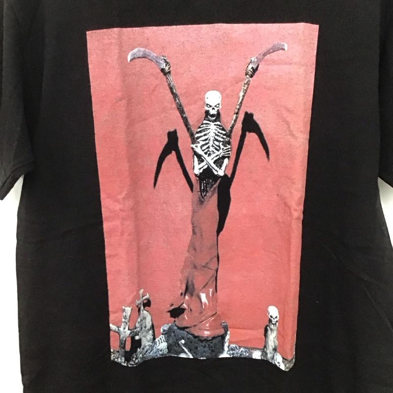 セインツアンドシナーズ Saints＆Sinners Tシャツ 半袖 半袖カットソー プリントTシャツ クルーネックカットソー M プリント 黒 / ブラック /  メンズ USED 古着 中古 10135870