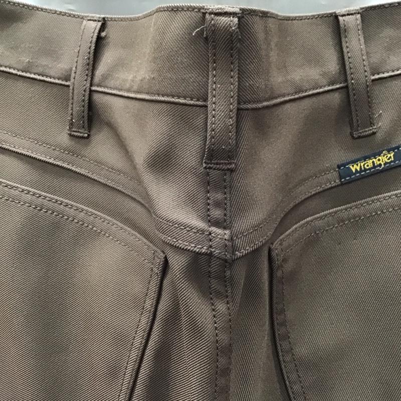 ラングラー Wrangler パンツ スラックス スラックス スリムパンツ センタータックパンツ S 無地 茶 / ブラウン /  メンズ USED 古着 中古 10117456