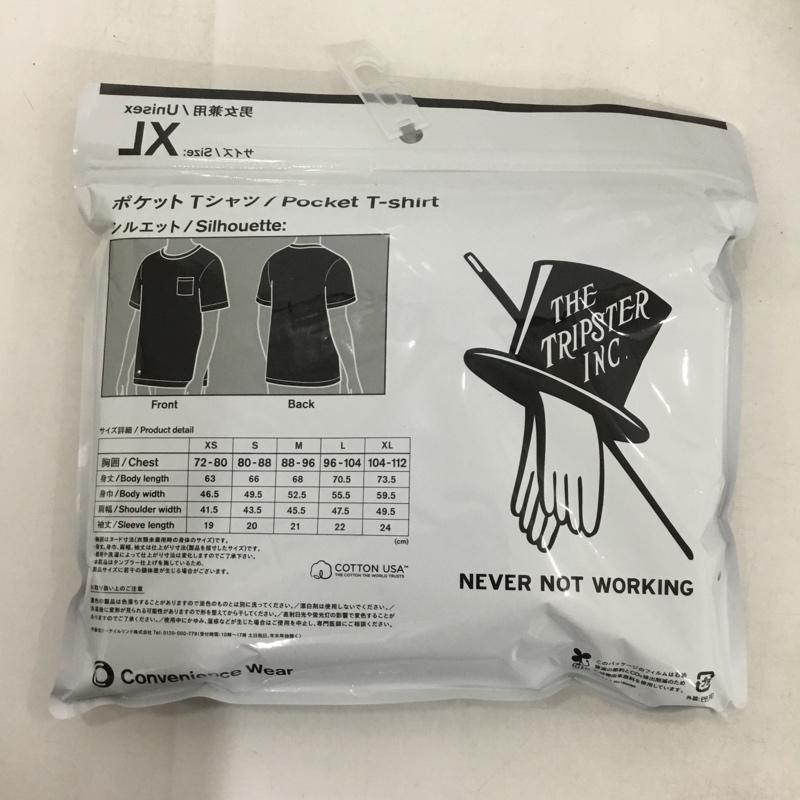 古着 USED Tシャツ 半袖 THE TRIPSTER コンビニエンスウェア ポケットTシャツ 未開封 XL 無地 黒 / ブラック /  メンズ USED 古着 中古 10142725