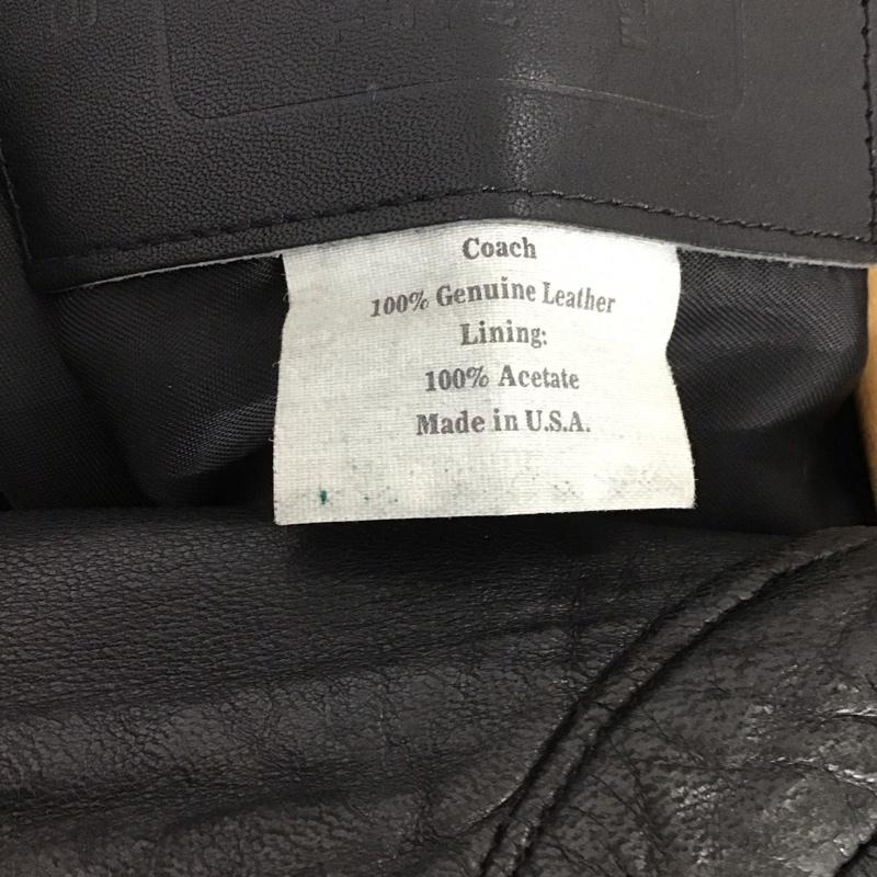 コーチ COACH ジャケット、上着 ジャケット、ブレザー ジップアップジャケット アウター 古着 レザージャケット XL 無地 黒 / ブラック /  メンズ USED 古着 中古 10143843