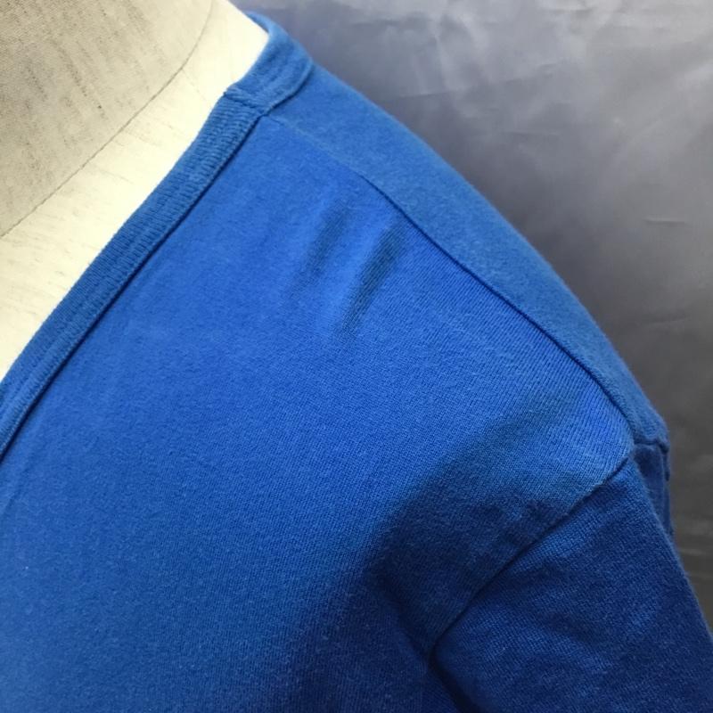 ブルーブルー BLUE BLUE Tシャツ 半袖 700039-171 Vネック 1 ロゴ、文字 青 / ブルー /  メンズ USED 古着 中古 10115522