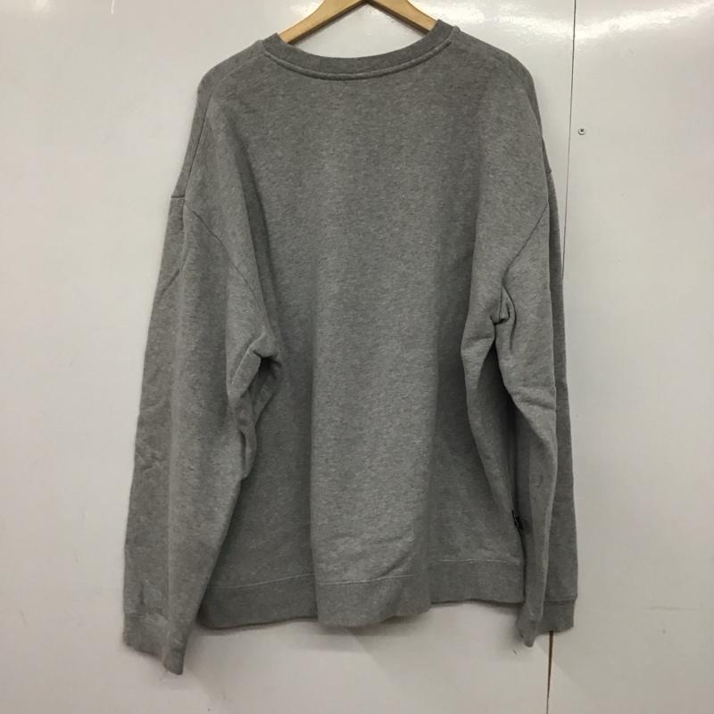 ステューシー STUSSY トレーナー 長袖 L 無地 X ロゴ、文字 灰 / グレー /  メンズ USED 古着 中古 10142155