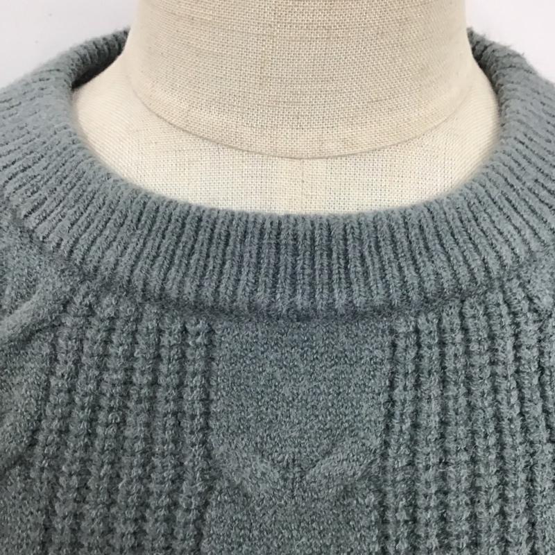 マウジー MOUSSY ニット、セーター 長袖 010ca570-6230 長袖ニット セーター フリル FREE 無地 青 / ブルー /  レディース USED 古着 中古 10124223