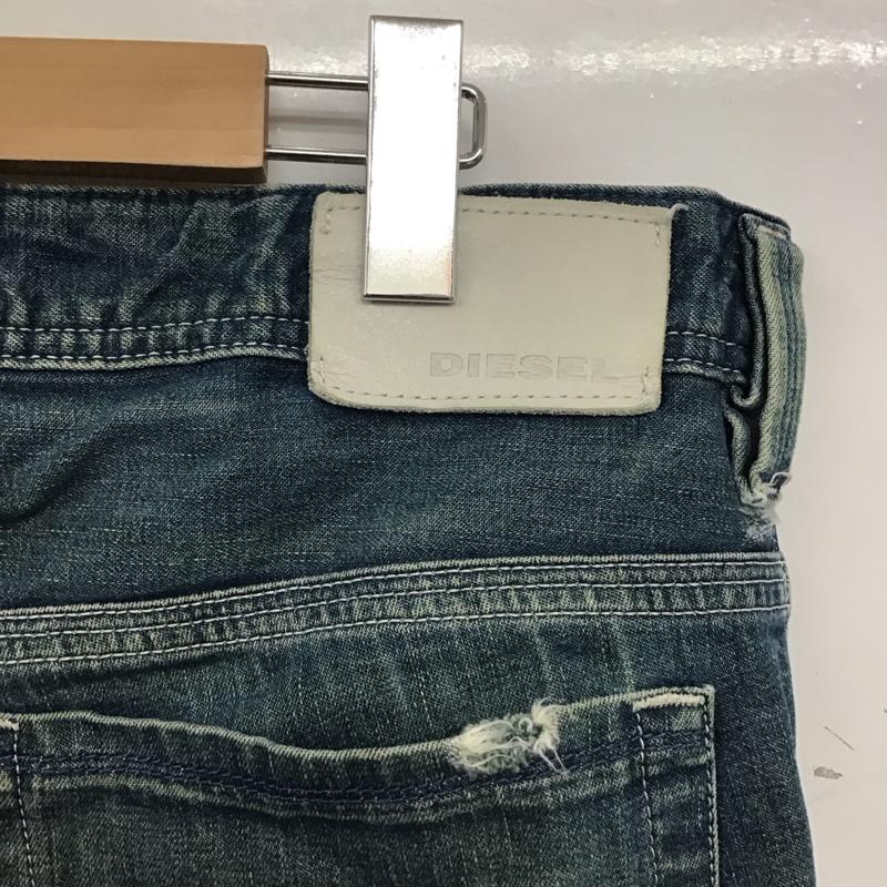 ディーゼル DIESEL パンツ デニム、ジーンズ デニムパンツ スリムパンツ カジュアルパンツ 33インチ ダメージ加工 インディゴ / インディゴ /  メンズ USED 古着 中古 10136633