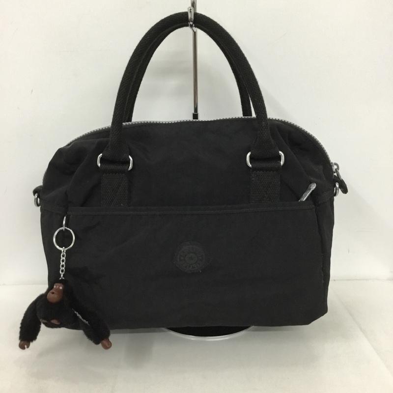 キプリング kipling ハンドバッグ ハンドバッグ K12437-900 ゴリラキーホルダー ロゴ、文字 黒 / ブラック /  レディース USED 古着 中古 10149833