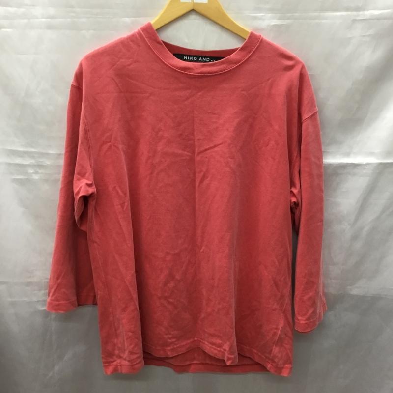 ニコアンド niko and... カットソー 長袖 on74mc16ad 長袖カットソー クルーネックカットソー 無地T 3 無地 赤 / レッド /  メンズ USED 古着 中古 10113386