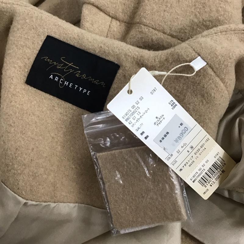 ミスティウーマン mysty woman コート コート一般 M 無地 ベージュ / ベージュ /  レディース USED 古着 中古 10124815