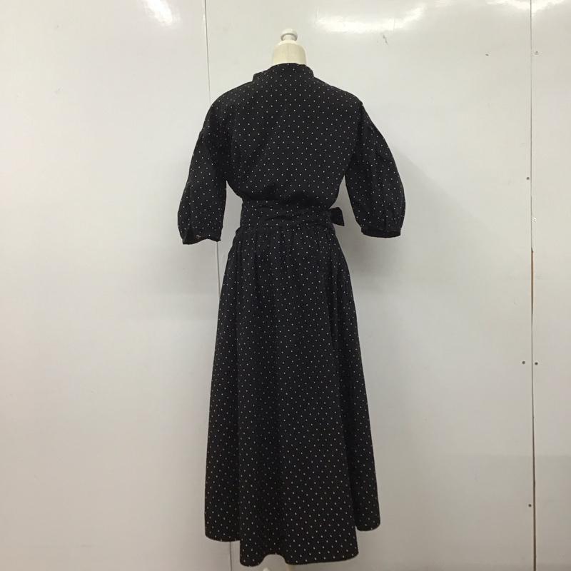 アパートバイローリーズ apart by lowrys ワンピース ロングスカート 半袖ロングワンピース フレアスカート ドット 黒 / ブラック /  レディース USED 古着 中古 10147097