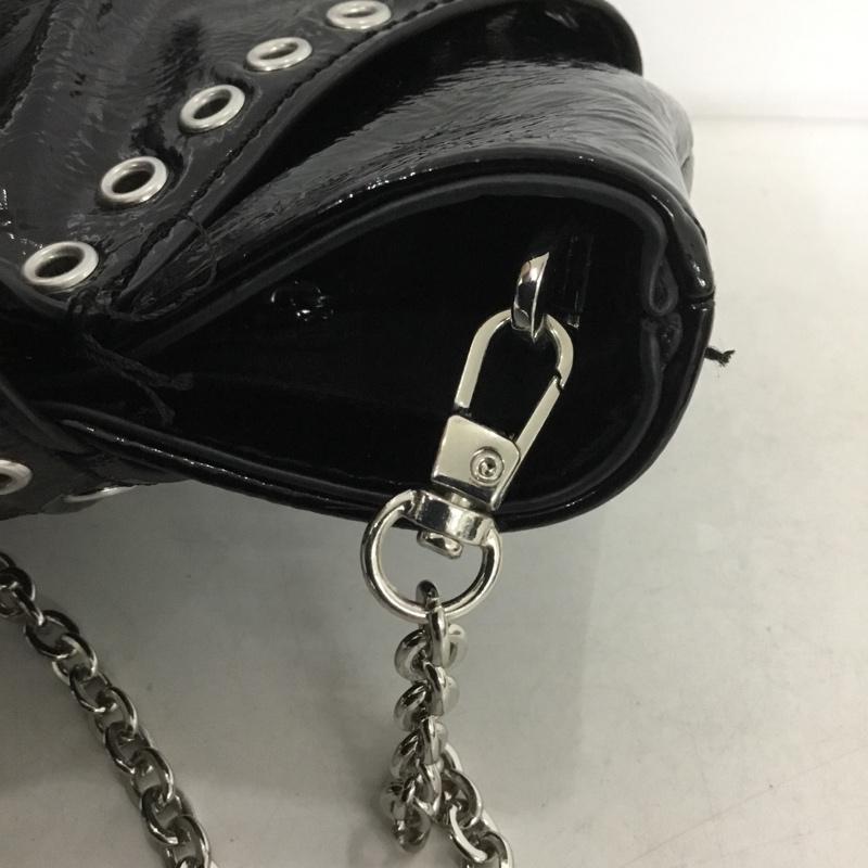 ザラ ZARA ショルダーバッグ ショルダーバッグ 6334 410 800 リボン チェーンショルダー 無地 黒 / ブラック /  レディース USED 古着 中古 10149480