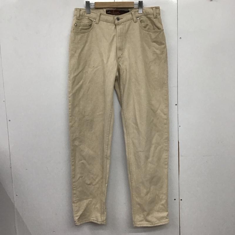 リーバイストラウスアンドコー Levi Strauss & co. パンツ デニム、ジーンズ デニムパンツ ワイドパンツ カジュアルパンツ ストレッチパンツ 36インチ ロゴ、文字 ベージュ / ベージュ /  メンズ USED 古着 中古 10149295