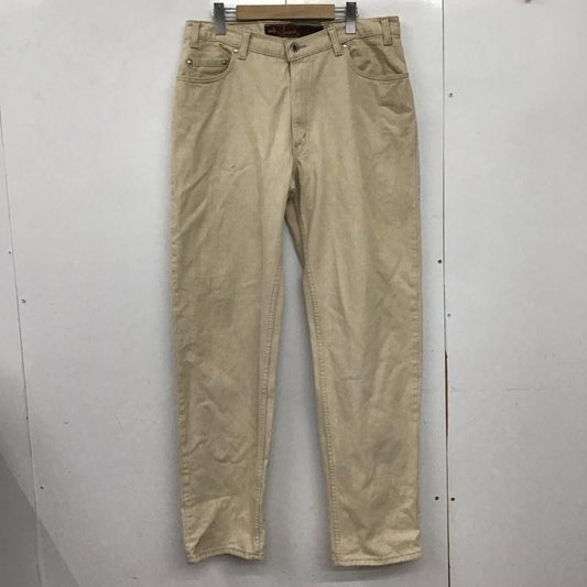 リーバイストラウスアンドコー Levi Strauss & co. パンツ デニム、ジーンズ デニムパンツ ワイドパンツ カジュアルパンツ ストレッチパンツ 36インチ ロゴ、文字 ベージュ / ベージュ /  メンズ USED 古着 中古 10149295