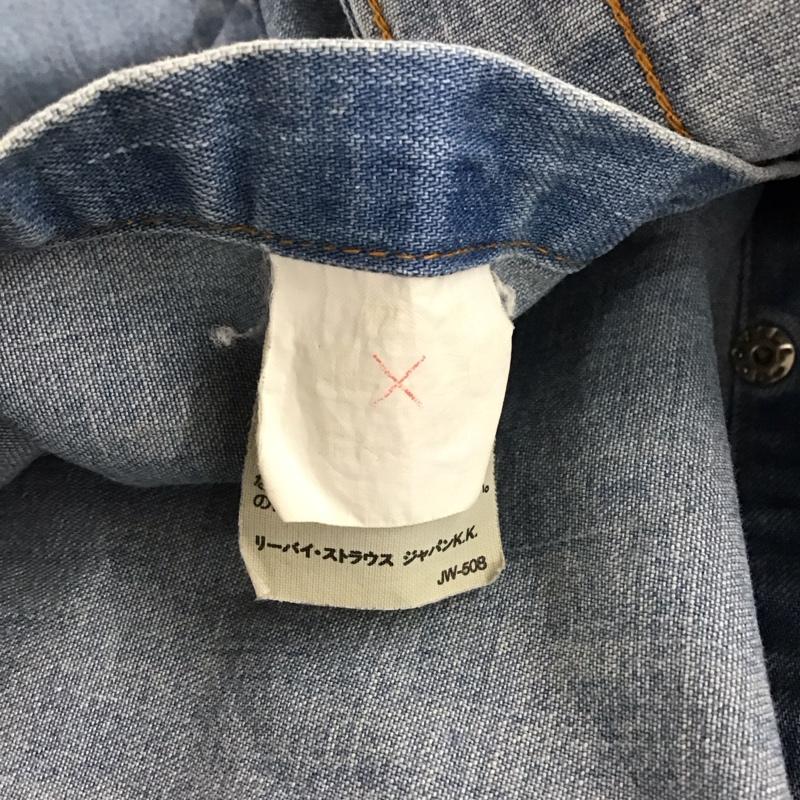 リーバイス Levi s シャツ、ブラウス 長袖 デニムシャツ 長袖シャツ M 無地 インディゴ / インディゴ /  メンズ USED 古着 中古 10150406