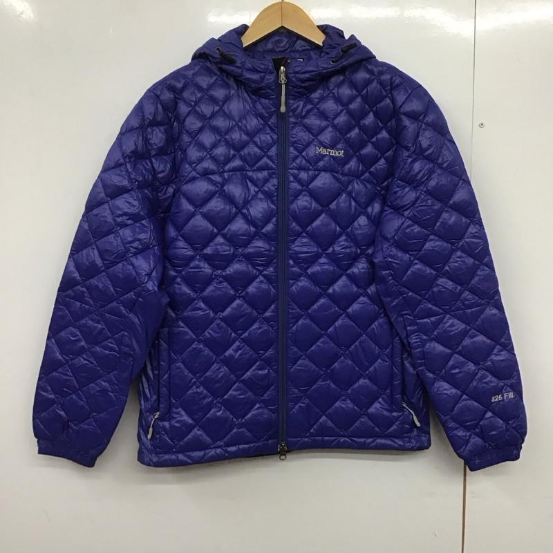 マーモット Marmot ジャケット、上着 ジャンパー、ブルゾン ジップアップジャケット ダウンジャケット アウター L ロゴ、文字 青 / ブルー /  メンズ USED 古着 中古 10146202