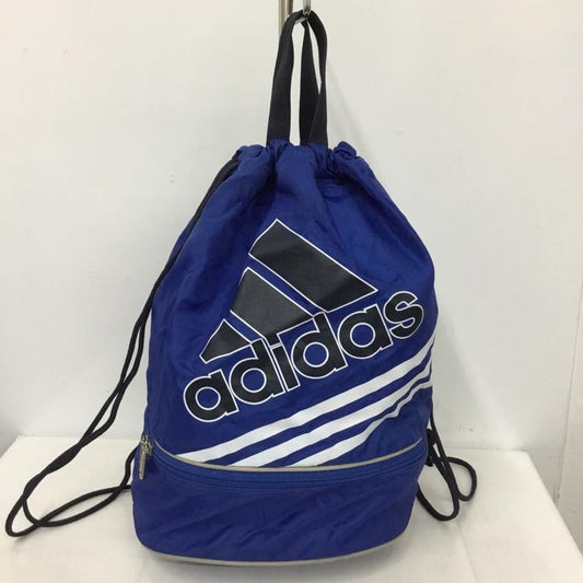 アディダス adidas リュックサック、デイパック リュックサック、デイバッグ ジムサック ナップサック プールバッグ スイミングバッグ ロゴ、文字 青 / ブルー /  メンズ USED 古着 中古 10150739