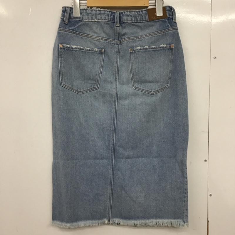 ザラ ZARA スカート ひざ丈スカート デニム タイト S 無地 水色 / ライトブルー /  レディース USED 古着 中古 10148428